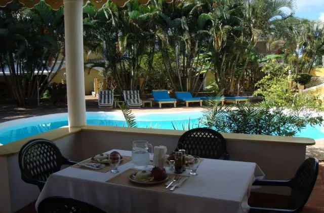 Hotel La Playita Las Galeras restaurante vista piscina