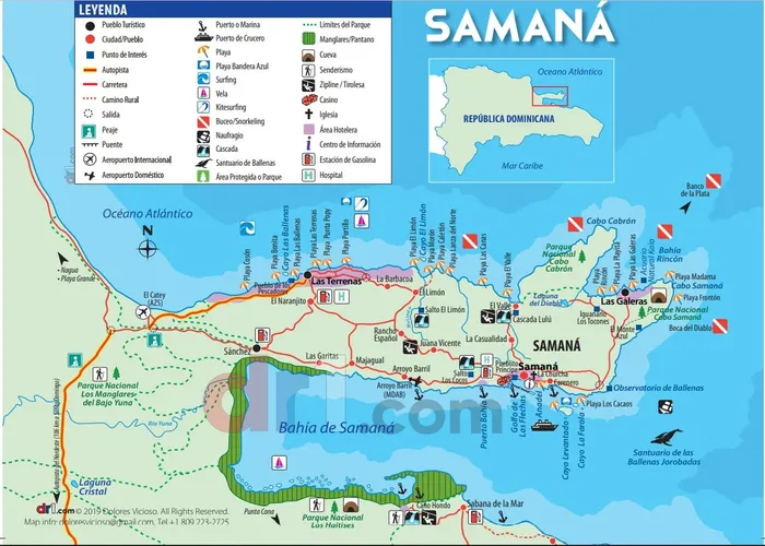 Mapa turistico Samana